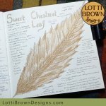 Sweet chestnut nature journal page