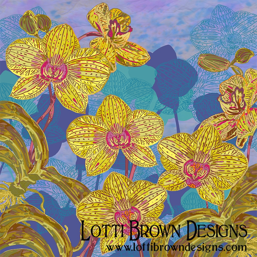 Orchid Extravaganza art by Lotti Brown