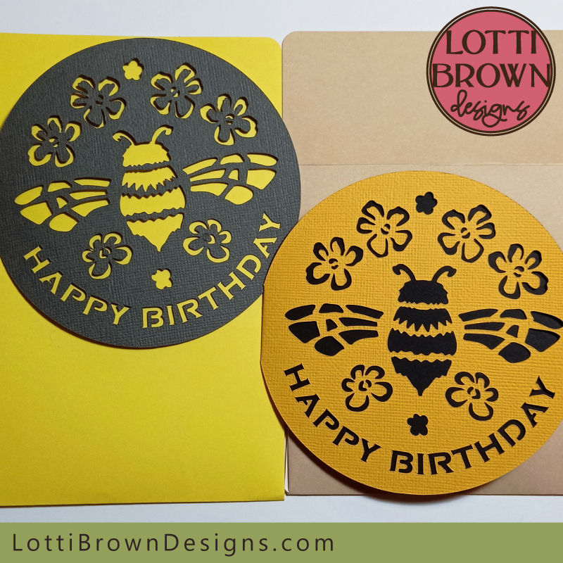 Circle bee card template