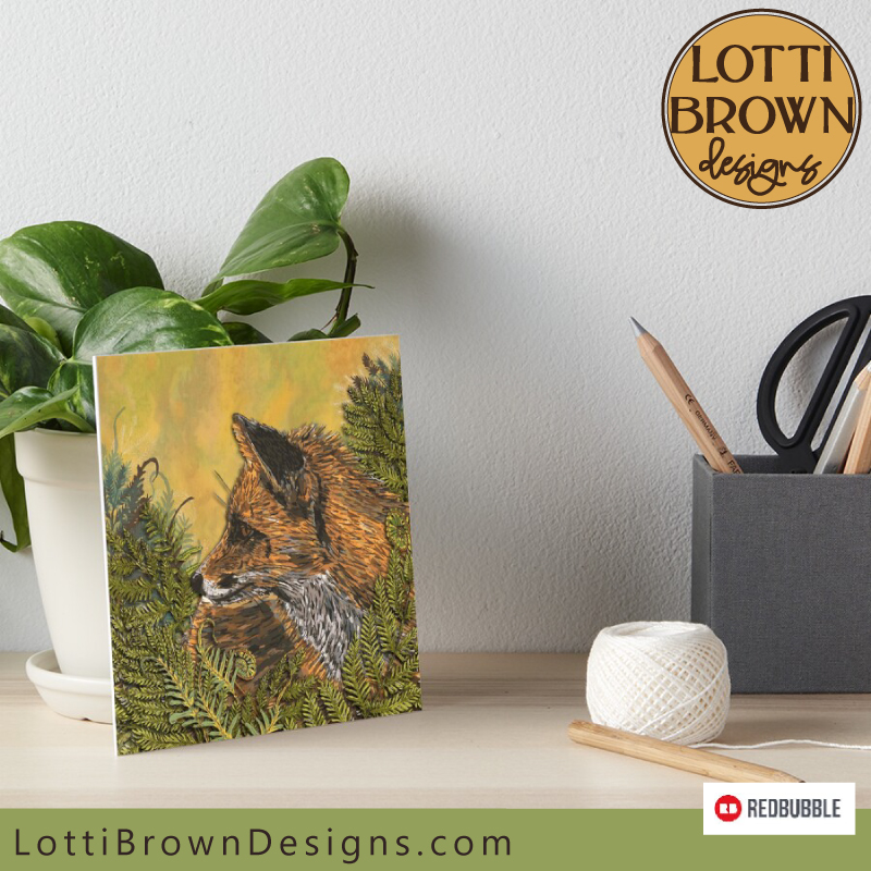 British wildlife art print - fox