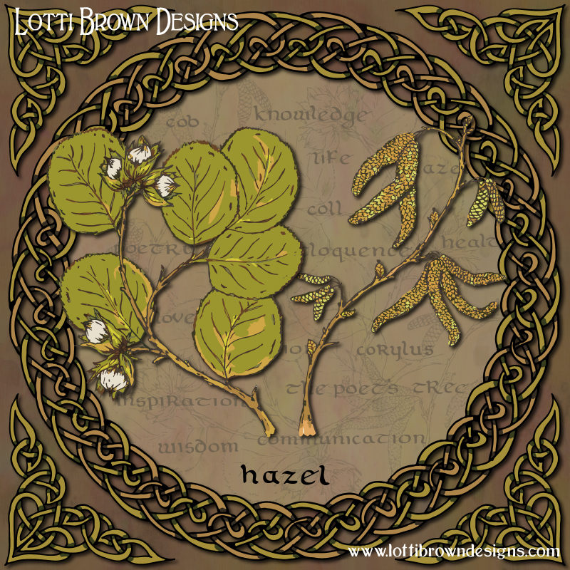 Celtic Hazel art by Lotti Brown