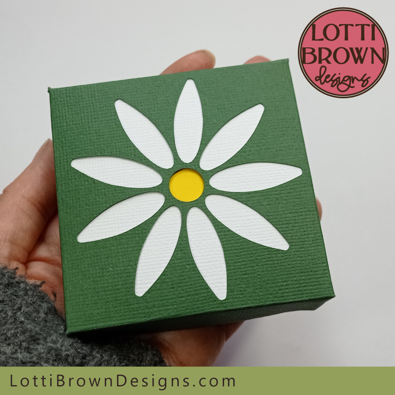 Daisy gift box craft project for Cricut