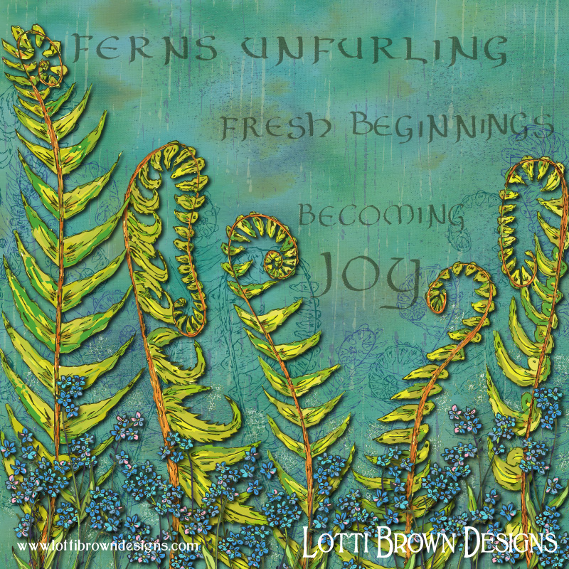 Ferns art by Lotti Brown