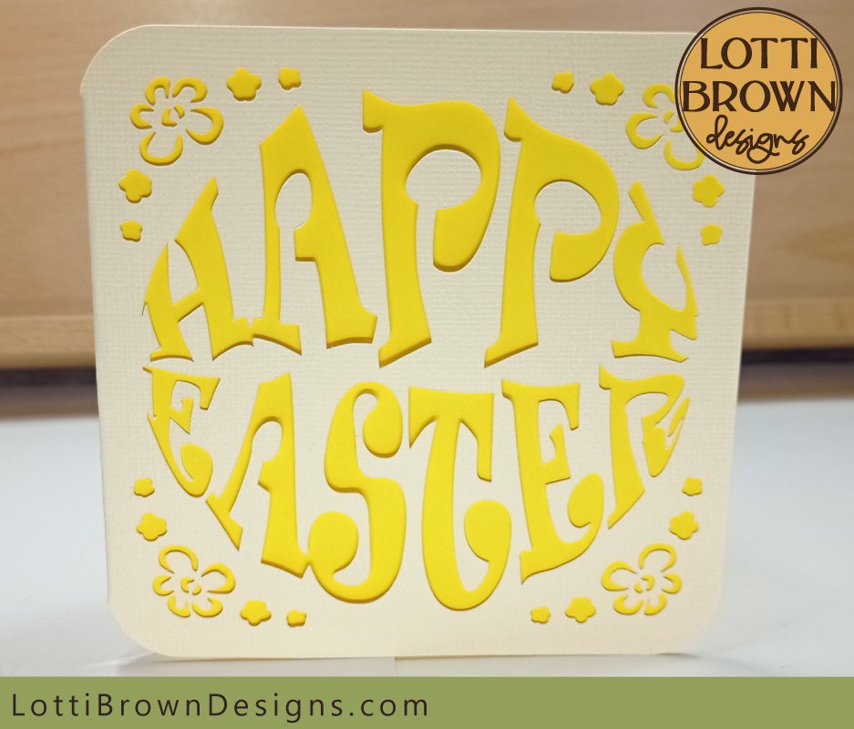 Happy Easter card SVG template