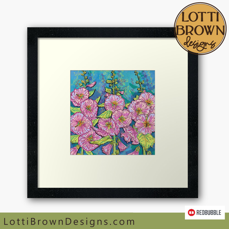 Framed floral art print