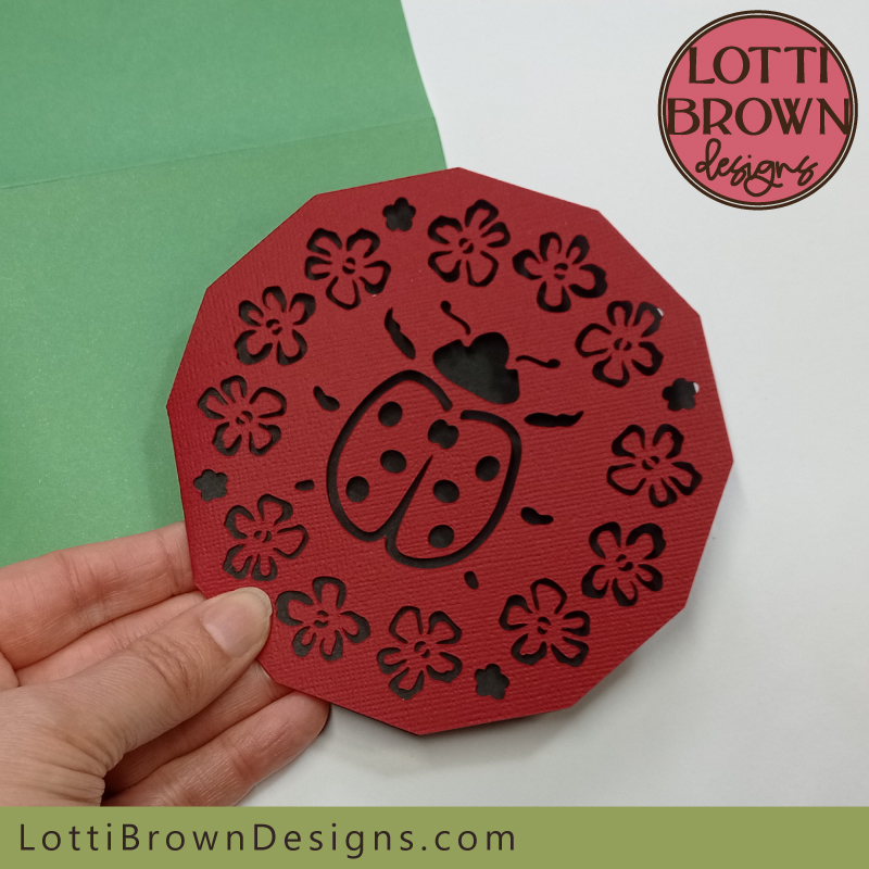 Fun ladybug birthday card template