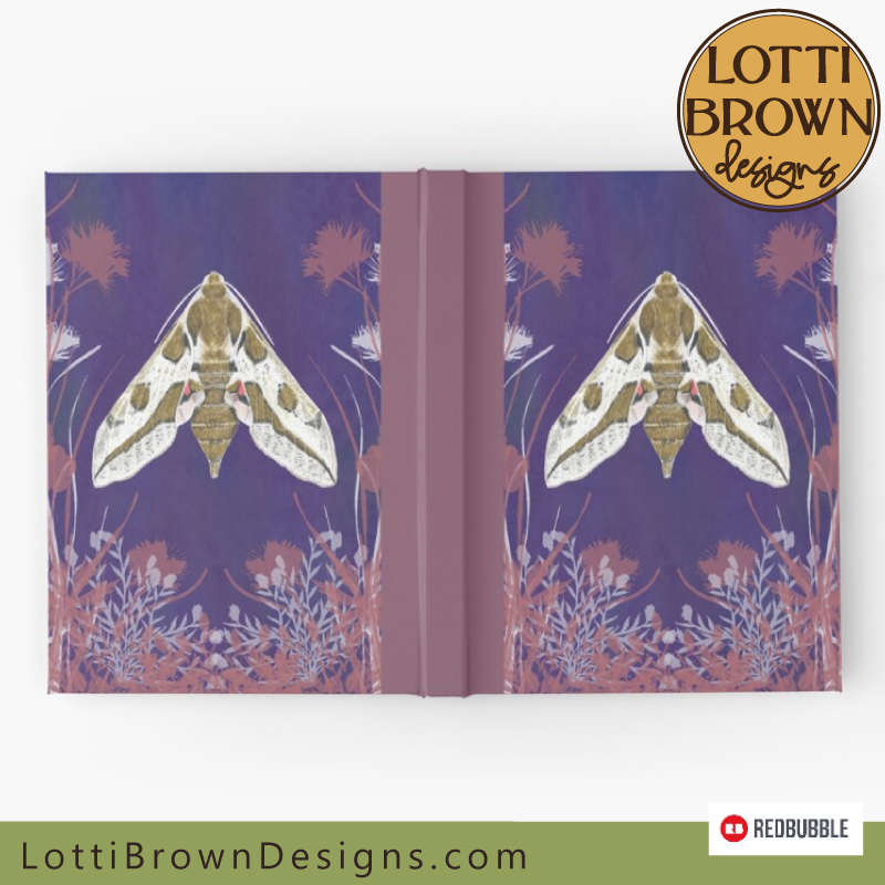 Hawkmoth hardcover journal