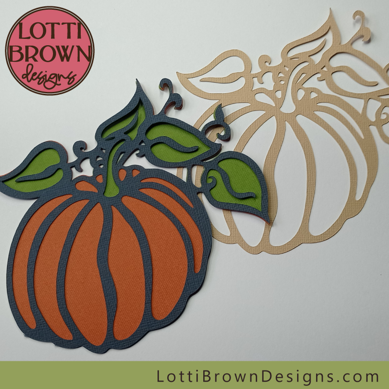 Pumpkin and leaves design