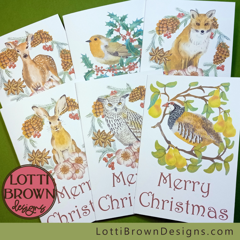 Christmas card printable PDF templates