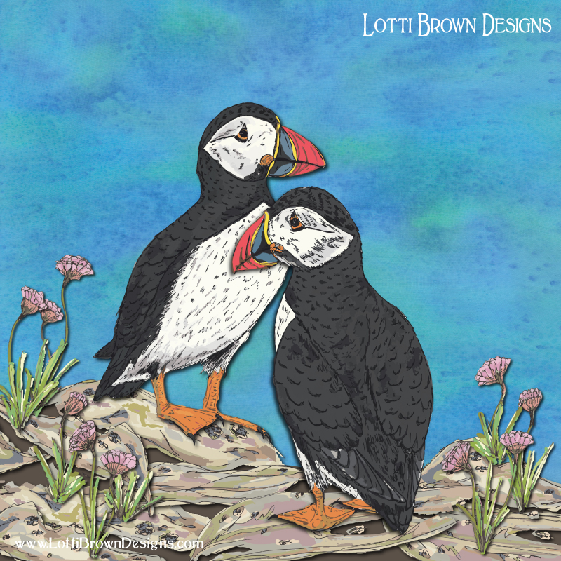 puffin art lotti brown