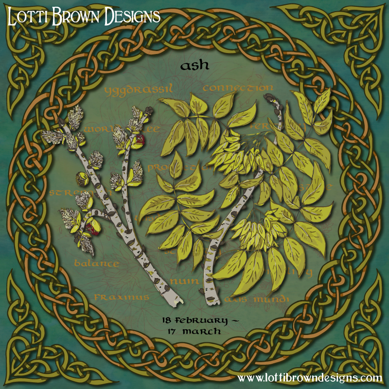 Tree calendar ash art by Lotti Brown