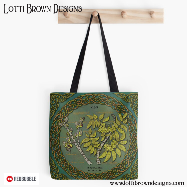 Celtic Ash Tree tote bag