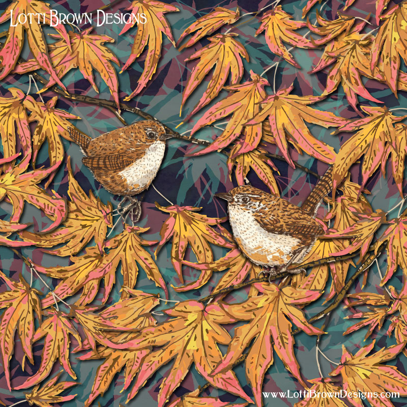 Wren and Acer art Lotti Brown