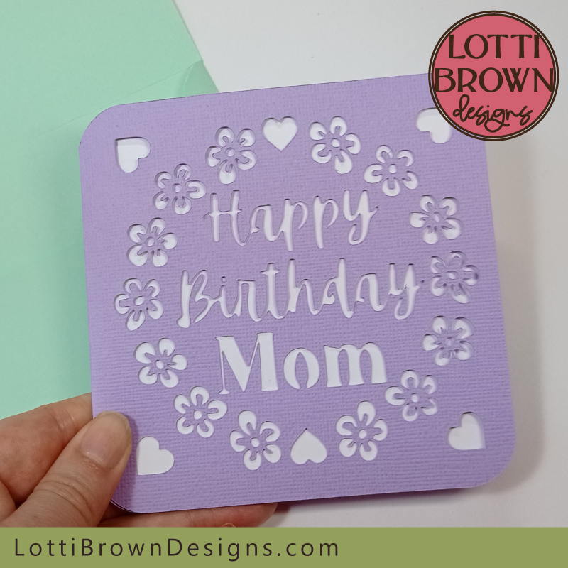 Mom birthday card template