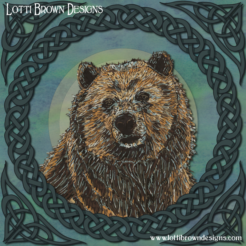 Celtic bear art by Lotti Brown