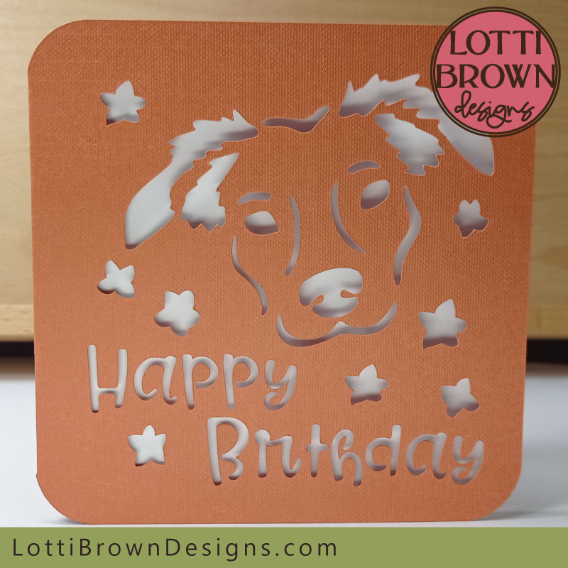 Dog birthday card SVG file