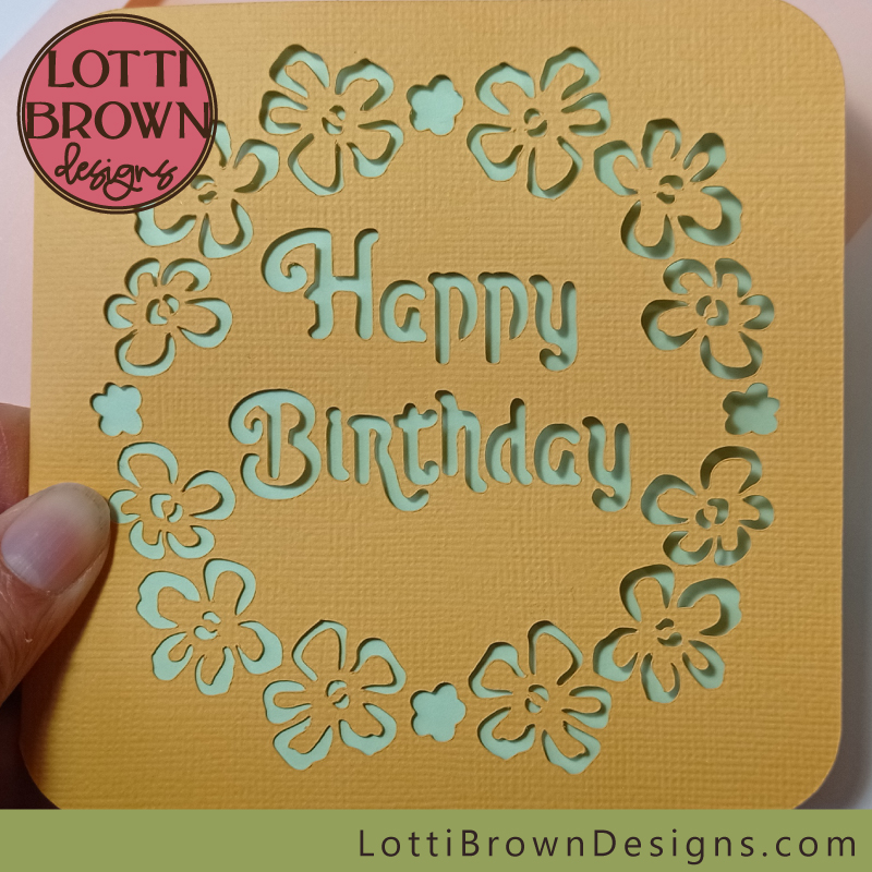 Papercut birthday card templates