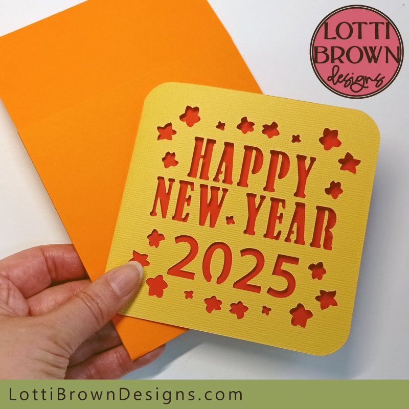 New Year Card SVG 2025