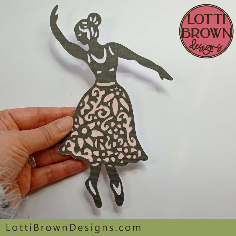 Papercut ballerina with beautiful skirt