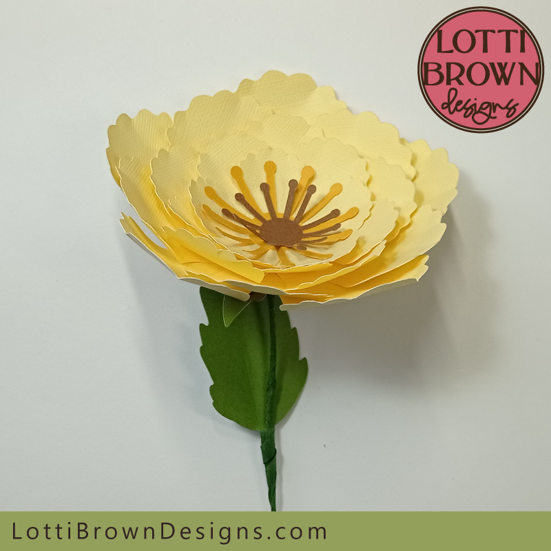 Cricut paper flower with stem