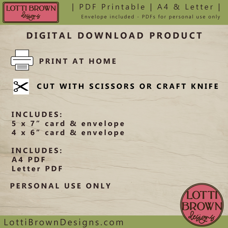 Printable card PDFs