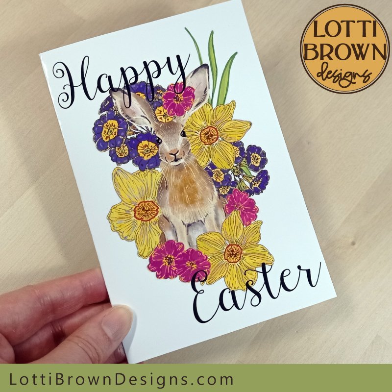 Printable Easter card in PDF format