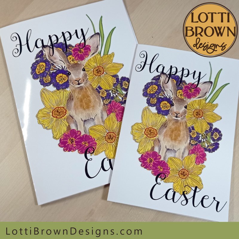 Easter card printable PDF to print at home