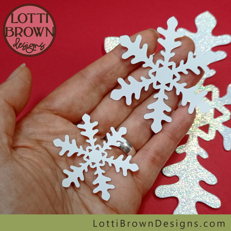 Small papercut snowflake - simple snowflake SVG design