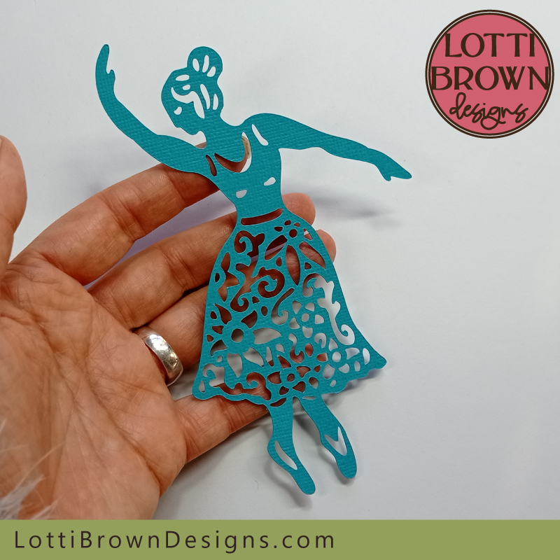 Small-size papercut ballerina 1