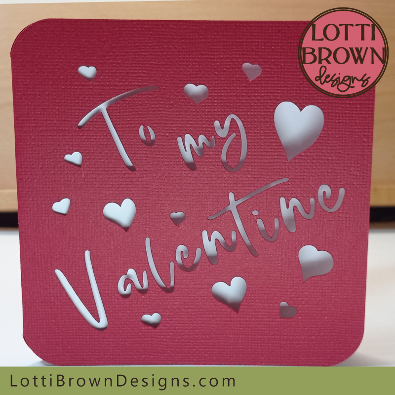 'To my Valentine' card template