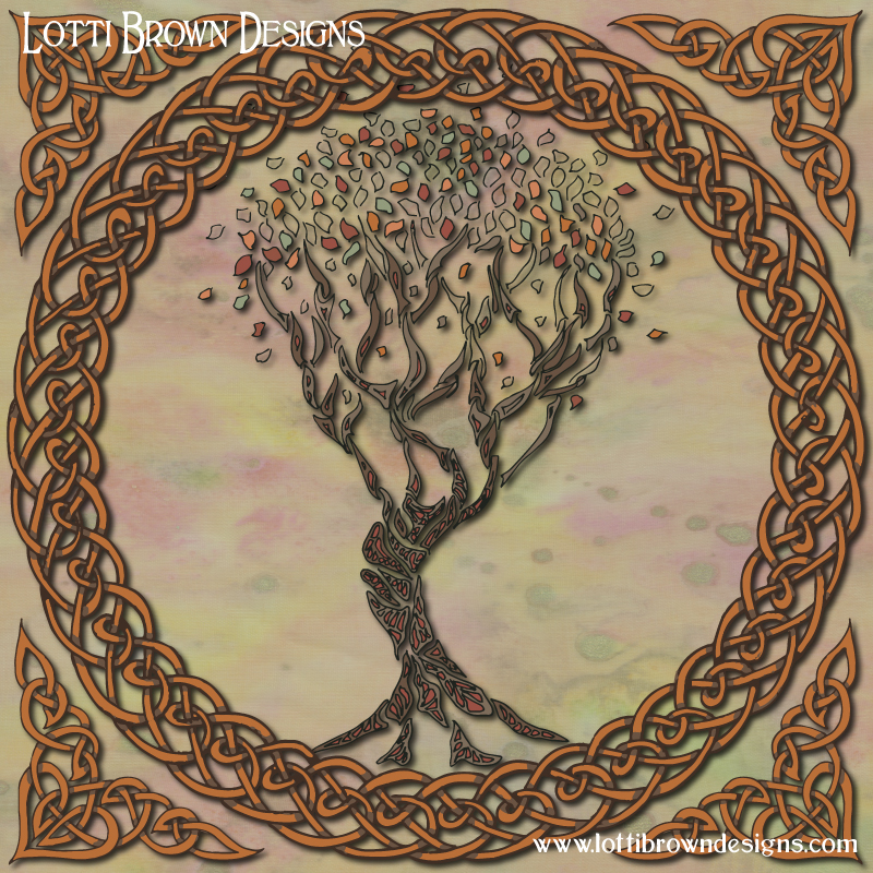 Celtic Tree of Life art (autumn)