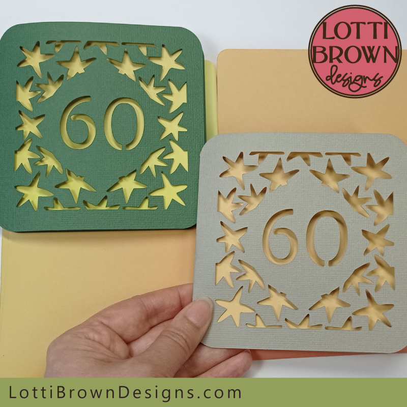 Unisex 60th birthday card template